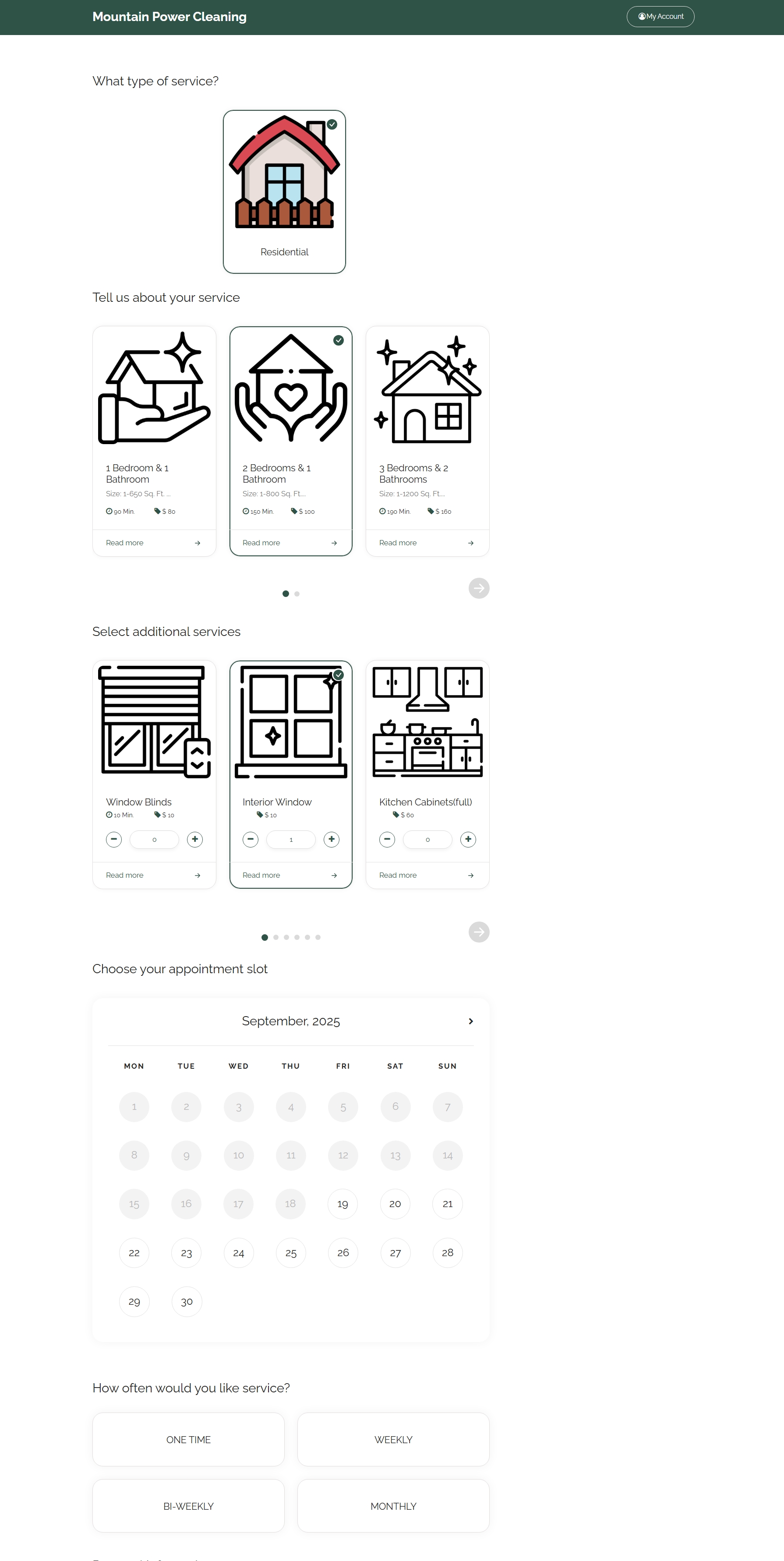 Responsive booking form demo on mobile and desktop screens
