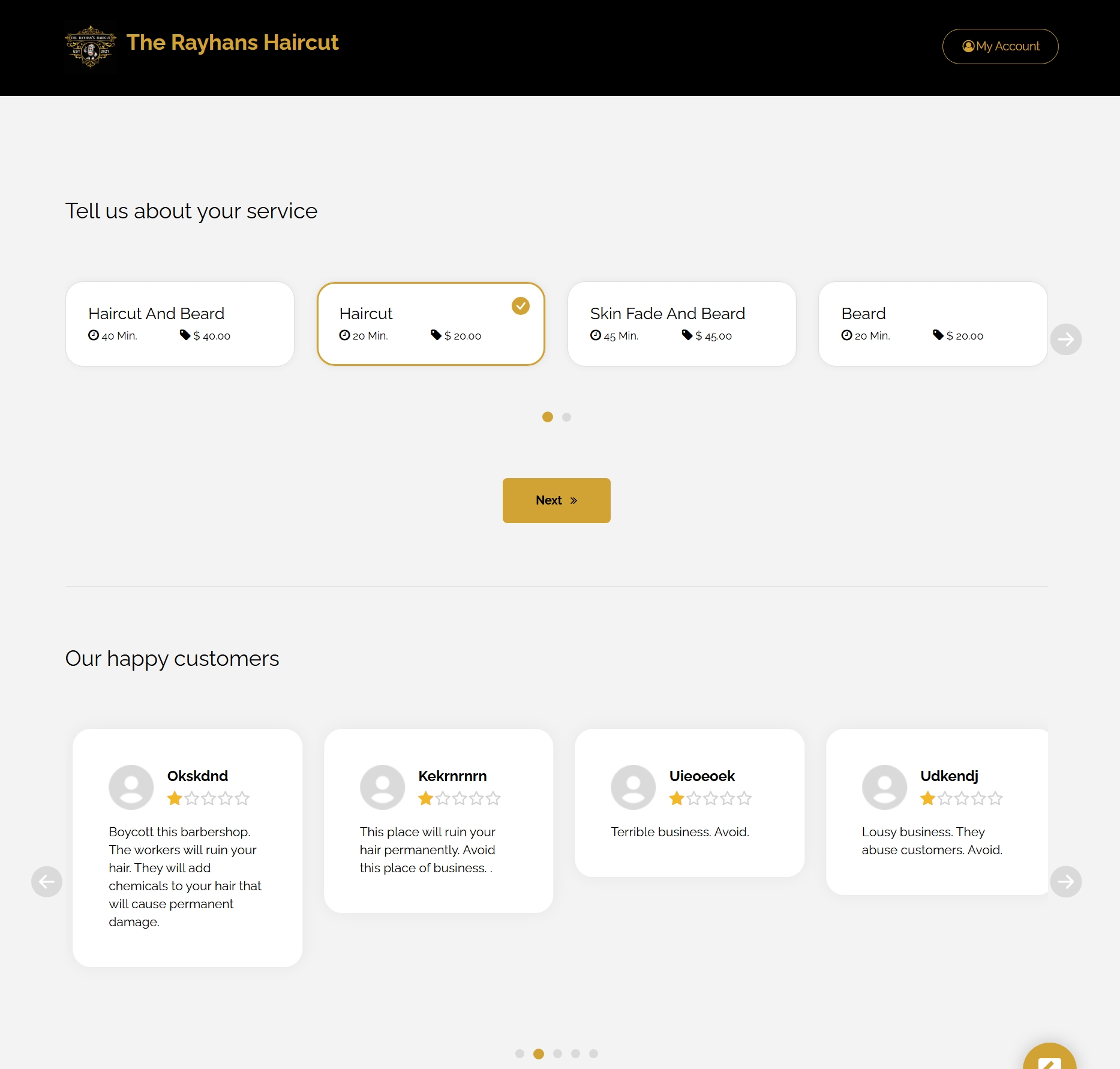 Discount and recurrence options – Rezervy checkout flow